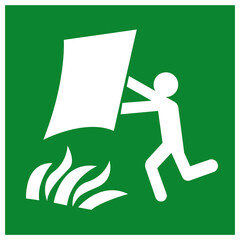 Fire Blanket Symbol Sign, Vector Illustration, Isolate On White Background Label. EPS10