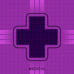 Fototapeta premium 2D illustration medical structure background