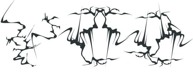 An abstract representation of fear and horror.  Texture for halloween. [Vector]