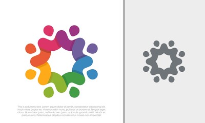 Global Community Logo Icon Elements Template. Community human Logo template vector. Community health care. Abstract Community logo