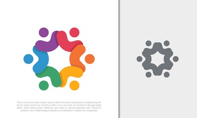 Global Community Logo Icon Elements Template. Community human Logo template vector. Community health care. Abstract Community logo