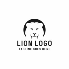 Head lion Logo vector design. luxury animal symbol icon graphic. royal and elegant emblem for Company and business