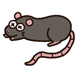 弱っているドブネズミのキャラクター