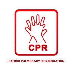 CPR logo icon isolated on white background vector illustration.