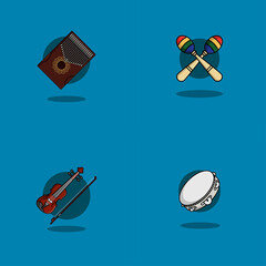 Musical instrument illustration collection