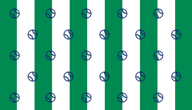 baseball pattern on stripes background © Kritsana
