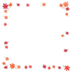 빨갛게 물 든 가을 단풍잎 테두리