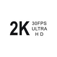 2K 30fps ultra hd logo