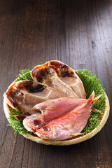 金目鯛の干物　笊盛り