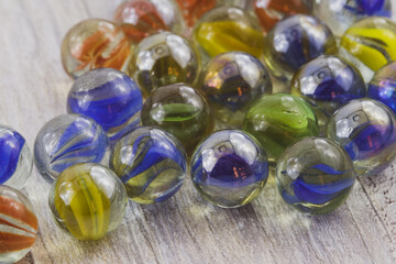 colored glass marbles 
