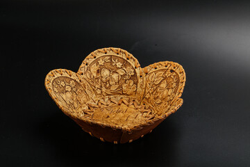 Wooden empty bowl for kitchen