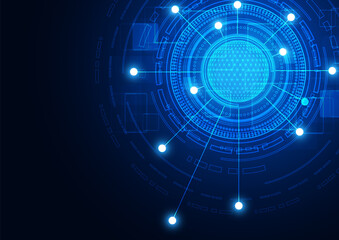 Circuit technology background with hi-tech digital