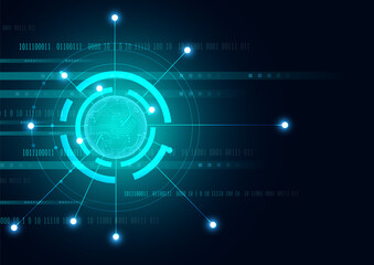 Circuit technology background with hi-tech digital