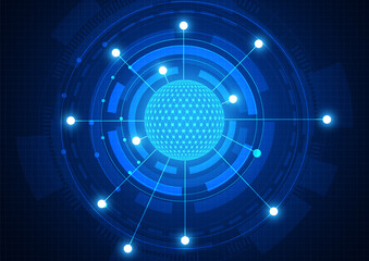 Circuit technology background with hi-tech digital