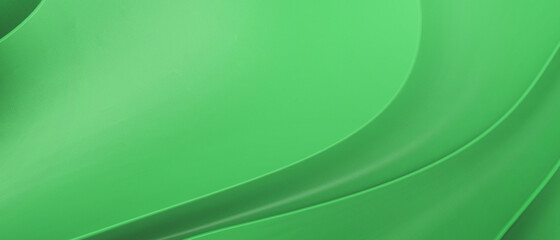 Abstract Background. futuristic Digital Curve Origami and Wave for ladder Victory with Geometric shapes on Green. banner, Copy Space -3d Rendering