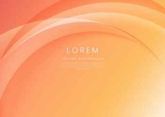Abstract background orange gradient layer circles curve.