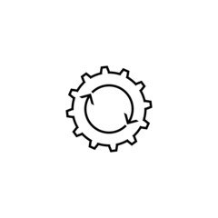 Gear line icon isolated on white background