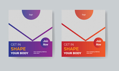  Gym and Fitness Instagram Templates