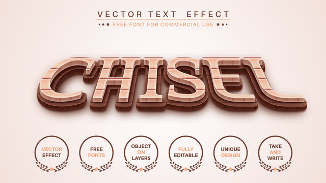 Chisel - Editable Text Effect, Font Style