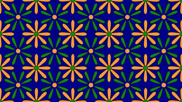 Looping simple animated pattern in flat style, seamless pattern in Asian style
