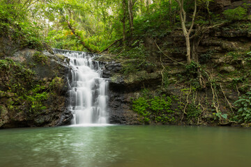 Ton Rak Sai Waterfall is in Namtok Sam Lan National Park ,Saraburi Thailand	