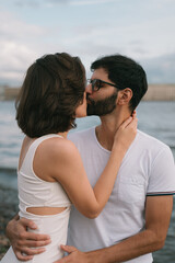 Love, family, kiss, embrace