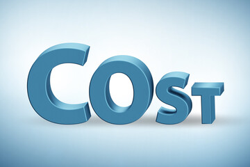 Cost optimisation concept with falling costs