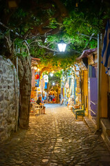 Famous old town of Molyvos, Lesvos island, Greece.