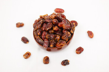 sweet dates isolated on a white background