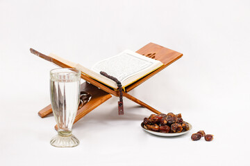 beautiful dish after fasting worship isolated on white background