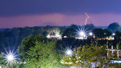 Lightning and thunderhead storms in india