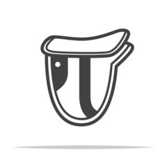 Horse saddle icon transparent vector isolated