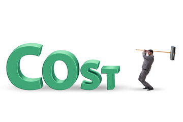 Cost optimisation concept with falling costs