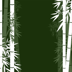 Naklejka premium シンプルな竹のフレーム、ベクター素材