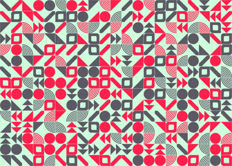 Abstract Geometric Pattern generative computational art illustration