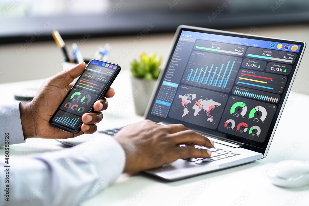 Poster business data analytics dashboard