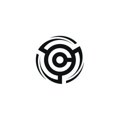 Logo Design Initials Letter C with Circling Pattern, Symbol Icon For Business Consulting and Financial Business, Abstract Style 