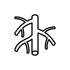 Blood vessel thin line icon. Modern vector illustration.