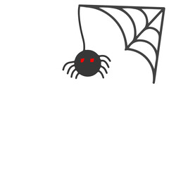 spider on web wih red eyes halloween