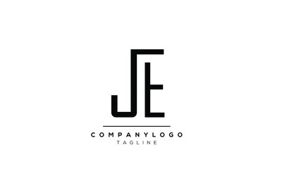 
Abstract Letter Initial je ej Vector Logo Design Template