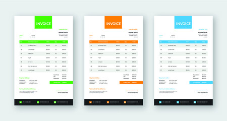Invoice modern business Design eps