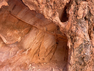 the texture of the rock