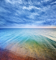 Beautiful seashore. Nature composition.