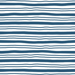 White seamless pattern with navy hand-drawn lines.