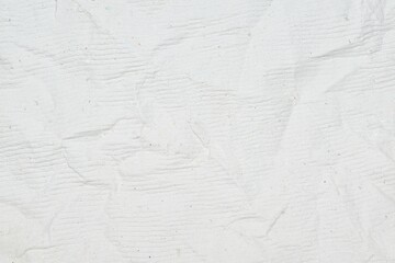 Abstract crumpled white rough paper texture background