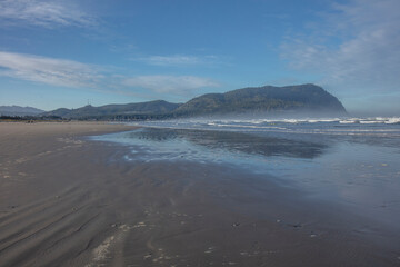 The resort town and beach 