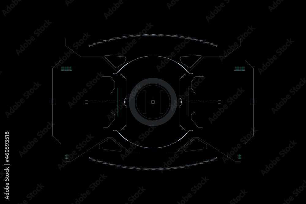 Poster hud modern scifi design interface monitoring screen system element .crosshair security check technol