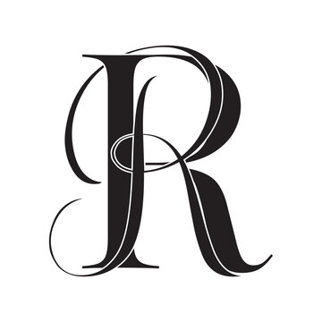 rr, rr, monogram logo. Calligraphic signature icon. Wedding Logo Monogram. modern monogram symbol. Couples logo for wedding