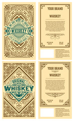Set of 2 vintage labels for packing