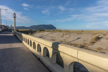 The resort town and beach 